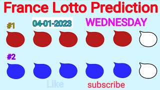 France Lotto prediction for Wednesday 04 January 2023  Tonight France Lotto Prediction [upl. by Hannahsohs]