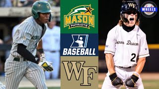 George Mason vs 1 Wake Forest  WinstonSalem Regional Opening Round  2023 College Baseball [upl. by Pember721]