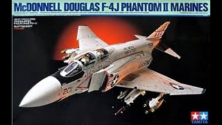 Tamiya  F4J Phantom II Marines  132 Scale Model  In Box Review [upl. by Sldney]