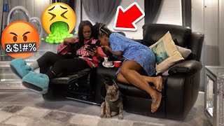 THROWING UP ON BINKS PRANK TO SEE HER REACTION EXTREMELY HILARIOUS🤣 [upl. by Nollaf]