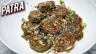 Homemade Gujarati Patra Recipe  How To Make Patra At Home  Traditional Gujarati Patra  Varun [upl. by Ahsiemak]