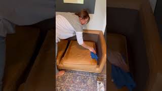 Leather Sofa Restoration  How to Make Leather Look New Again [upl. by Bashuk]