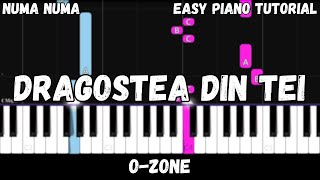 OZone  Dragostea Din Tei Easy Piano Tutorial [upl. by Enailuj826]