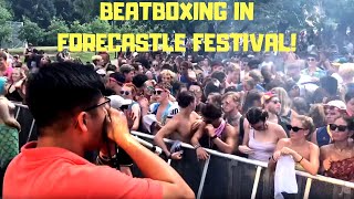 BEATBOXING IN MUSIC FESTIVAL  FORECASTLE FESTIVAL  PUBLIC BEATBOXING  VLOG [upl. by Neelehtak]