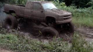 MUD TRUCKS HUGE SILVERADO 4X4 ON 54 BOGGERS STUCK DEEP [upl. by Ttenaj257]