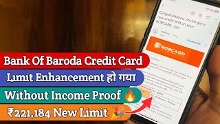 BOB Credit Card Live Limit increase Process without income proof 🎉🔥  BOB Card VD281 [upl. by Rosel200]