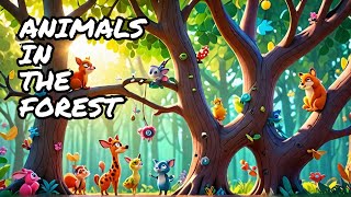 Tree Top Adventure Animals in the Forest  Fun Kids Song kidssong kidssong learning fun [upl. by Lorry]