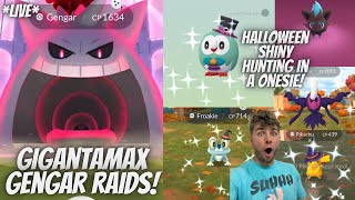 ✨ Gigantamax Gengar Raids Costume Shiny Hunting for Halloween and MORE In Pokemon Go✨ [upl. by Pontius437]