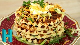 Mashed Potato Waffles Hilah Cooking [upl. by Perpetua]