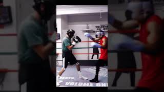 Roy Jones jr shows the perfect jab in sparring [upl. by Gipps]