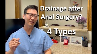 4 types of DRAINAGE after hemorrhoid anal fissure anal fistula surgery [upl. by Haven285]