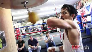 Manny Pacquiao  HARD HITTING SPEED BAG [upl. by Nawat]