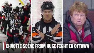 EVERY PLAYER on the ice removed after HUGE brawl in PanthersSenators  NHL on ESPN [upl. by Manolo]