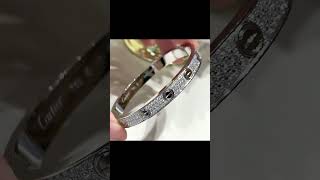 18k White Gold Cartier Love Bracelet Paved [upl. by Ahens91]