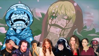 CORAZONE DEATH  ONE PIECE EISODE 706 REACTION MASHUP [upl. by Luht]