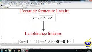 cheminement planimétrique encadré compensation linéaire [upl. by Ettennad]