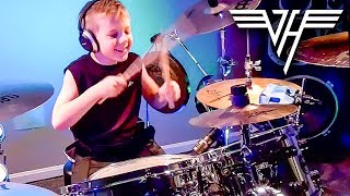 Outta Love Again  VAN HALEN 7 year old Drummer [upl. by Brittain76]