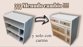 Como hacer cajones de cartón para mueble de madera ¡Hazlo tú mismo Organización y decoración DIY [upl. by Nywled]