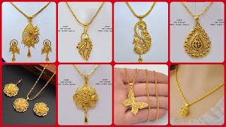 40 Latest Gold ChainLocket Designs 2020  Lightweight Chain And Locket Collection  Simple Styles [upl. by Idnew]