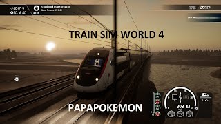 TRAIN SIM WORLD 4 029 scénario TGV performances en soirée [upl. by Namajneb]