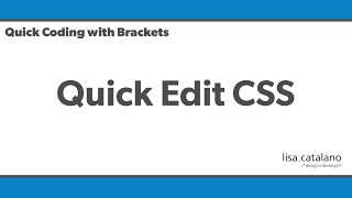 Quick Coding with Brackets  Quick Edit [upl. by Nitsirhc165]