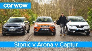 Kia Stonic vs SEAT Arona vs Renault Captur 2019  See which is the best small SUV [upl. by Los]