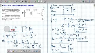 Exercice 16 Théorème de Thevenin en régime alternatif [upl. by Reffotsirk]