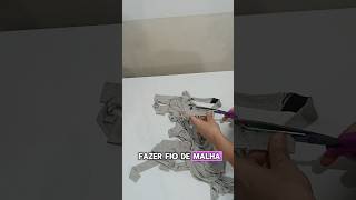 DIY Fio de Malha com Camisa Velha  Simples AssimFioDeMalha Reaproveitamento Artesanato Crochê [upl. by Almeria]