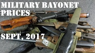 Military Bayonet Price Guide as of September 2017 [upl. by Marybelle926]