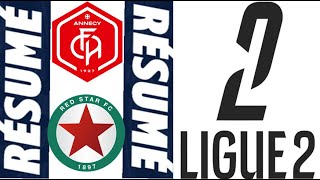 FC Annecy 10 Red Star Résumé et Buts  Ligue 2  20242025 [upl. by Adnuhsar]