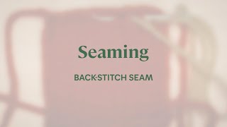 Skill Set Lesson 7 Backstitch Seam [upl. by Rubbico]