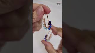 shortsvideo  Easy jewelry making with beads and wire  DIY earring and pendant at home [upl. by Berri]