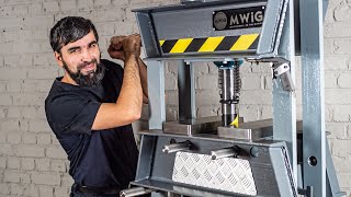 Making The Hydraulic Press  DIY 20 Ton Hydraulic Shop Press from scrap metal [upl. by Elbag]