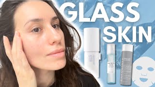 Comment avoir leffet glass skin  peau lisse rebondie hydratée et lumineuse [upl. by Nomzed]