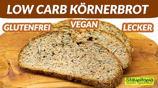 Low Carb Körnerbrot ohne Mehl  veganes und glutenfreies Rezept [upl. by Caines]