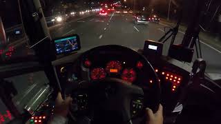 ASMR POV Night Bus Drive in an MCI J4500 [upl. by Koy]