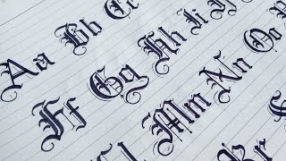 How to Gothic Calligraphy Capital and Small Letters From A to Z  Blackletters Calligraphy [upl. by Lawlor]