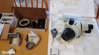 Unboxing AmScope Microscope SM4TZ1445MT [upl. by Constantia]