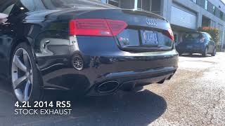 Audi RS5 42L Full Milltek NonResonated Exhaust Vs XPipe futrell autowerks [upl. by Bromleigh871]