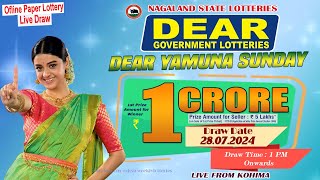 LOTTERY SAMBAD DEAR 1 PM 28072024 NAGALAND LOTTERY LIVE DEAR LOTTERY LIVE LOTTERY SAMBAD [upl. by Kirsch]