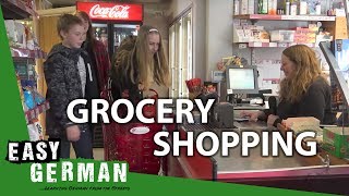 Grocery shopping in German  Super Easy German 33 [upl. by Ahsennod]