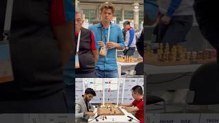 Magnus watching Gukesh 👀👀 chess magnuscarlsen gukesh chessolympiad [upl. by Capello]