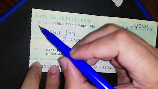 Cross Cheque How To Fill a Cheque in UrduHindi [upl. by Timothee]