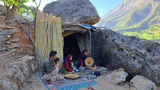 Making Breakfast in Mountain Hut Bakhtiari Nomads of IRAN 2023 [upl. by Teerprah]