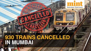 Mumbai Local Alert Railways Cancels 930 Trains In Mumbai  Details [upl. by Adnama]