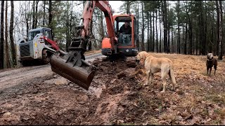 Installing culvert pipes [upl. by Aelak]