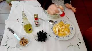 INSALATA DI NOCI E ARANCE video ricetta alla PUGLIESE [upl. by Nortyad546]