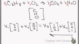 Balancing Chemical Equations with Linear Algebra [upl. by Ress665]