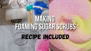 Making Foaming Sugar ScrubsRecipe Included [upl. by Rihaz]