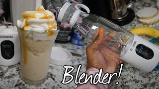 How To Make Yummy Smoothies amp Frappes in a LeeGoal Portable Blender [upl. by Nwahsyt]